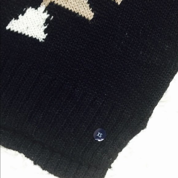 HOLLISTER Womens Black Knit Southwestern Sweater XS Turtleneck Chunky Cozy NWOT - Picture 8 of 10